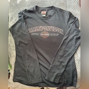 Harley-Davidson Woman’s lightweight Long Sleeve Shirt.  Jersey Material; Size M